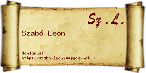 Szabó Leon névjegykártya